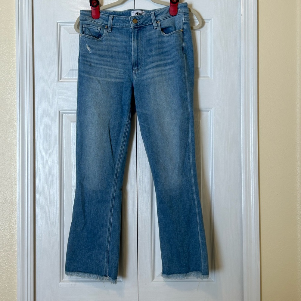 Paige Collette Crop Raw Hem Jeans